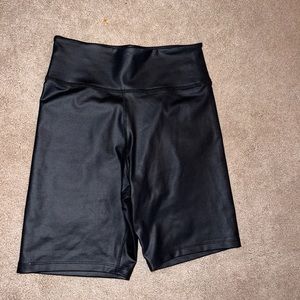 Abercrombie pleather biker shorts - S